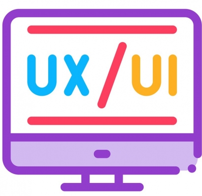 ux ui design icon vector. ux ui design sign. color symbol illustration