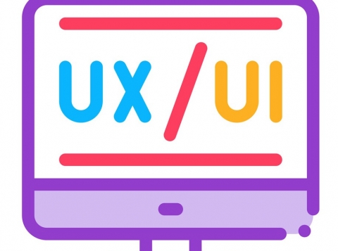 ux ui design icon vector. ux ui design sign. color symbol illustration